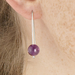 Boucles d'oreilles Unik 10mm violettes