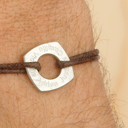 Bracelet Carré gravé, brossé ou poli